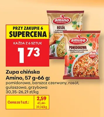 Zupa chińska Rosół Amino promocja w Biedronka