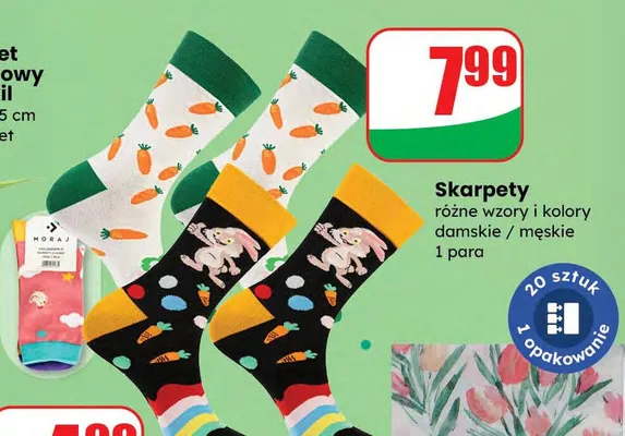 Skarpety różne wzory i kolory damskie/męskie promocja w Dino