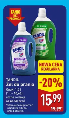 Żel do prania Tandil do białego promocja w Aldi