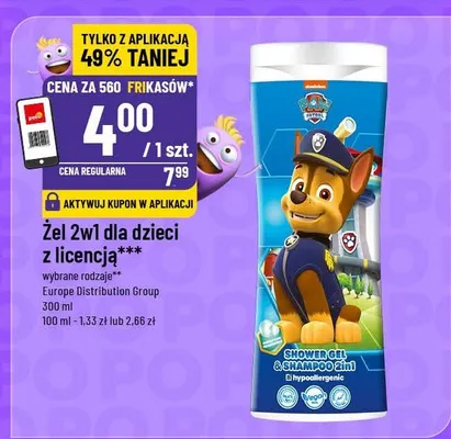 Żel 2w1 dla dzieci z licencją promocja w POLOmarket