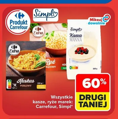 Kasze i ryże Carrefour Simpl promocja w Carrefour