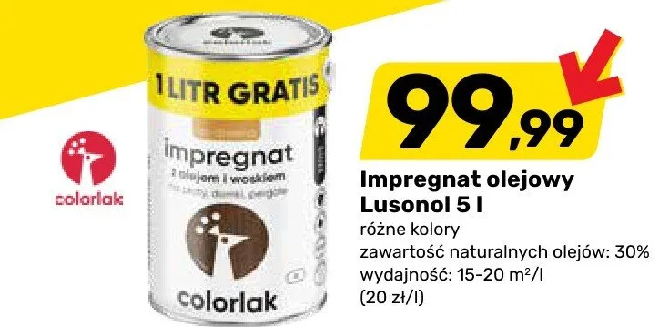 Impregnat olejowy Lusonol promocja w Bricomarche
