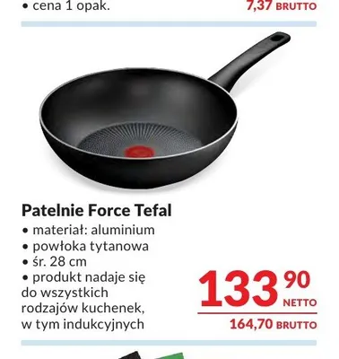 Patelnia Force Tefal śr. 28 cm promocja w Makro