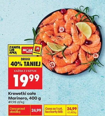 Krewetki całe Marinero promocja w Biedronka