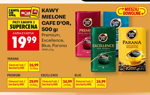 Kawa mielona Cafe d'Or Excellence promocja w Biedronka