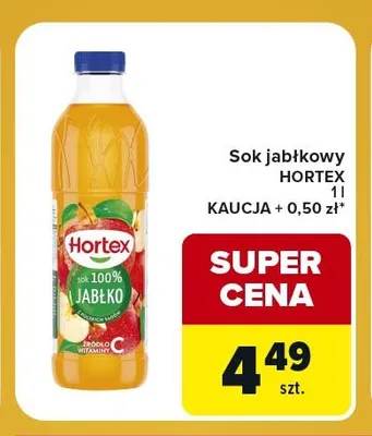 Sok jabłkowy Hortex promocja w Carrefour Express