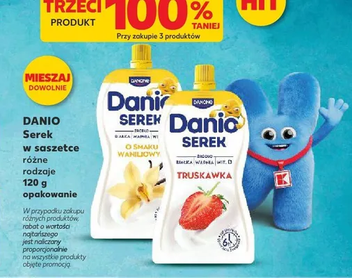 Serek homogenizowany truskawkowy Danio promocja w Kaufland