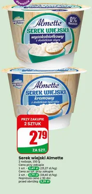 Serek wiejski Almette wysokobiałkowy z dodatkiem skyru promocja w Dino