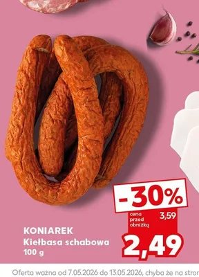 Kiełbasa schabowa Koniarek promocja w Kaufland