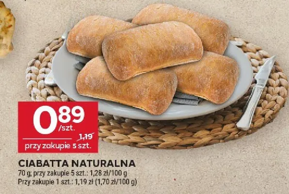 Ciabatta naturalna promocja w Stokrotka