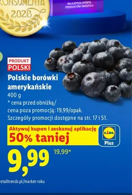 Borówki amerykańskie polskie promocja w Lidl