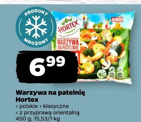 Warzywa na patelnię polskie klasyczne Hortex mrożone promocja w Netto