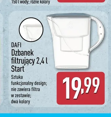 Dzbanek filtrujący Dafi Start 2,4 l promocja w Aldi