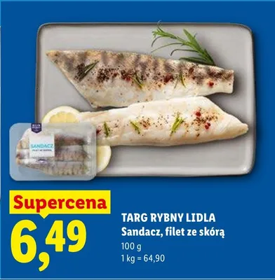 Sandacz filet ze skórą Targ Rybny Lidla promocja w Lidl