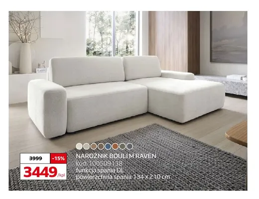 Narożnik Bouli M Raven promocja w Komfort