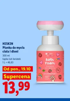 Pianka do mycia ciała i dłoni łapka HiSkin promocja w Lidl