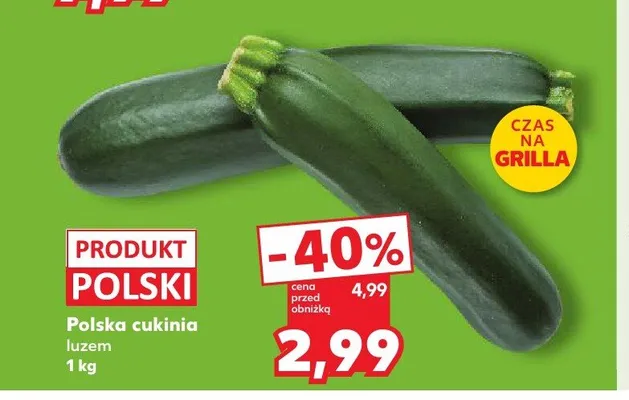 Cukinia polska promocja w Kaufland