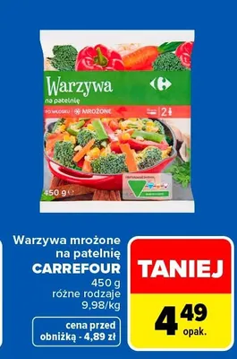 Warzywa mrożone na patelnię Carrefour promocja w Carrefour
