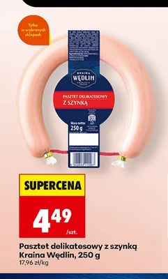 Pasztet delikatesowy z szynką Kraina Wędlin promocja w Biedronka