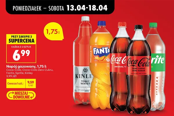Napój gazowany Fanta 1,75 l promocja w Biedronka