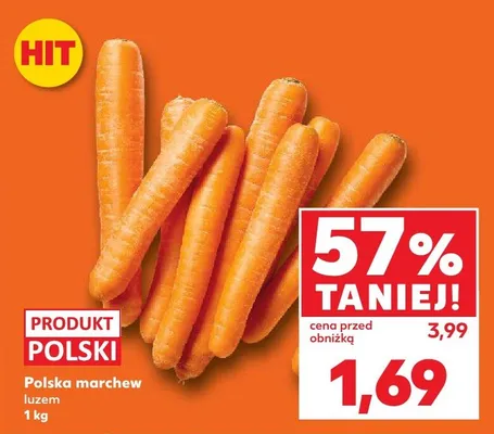 Marchew luzem promocja w Kaufland