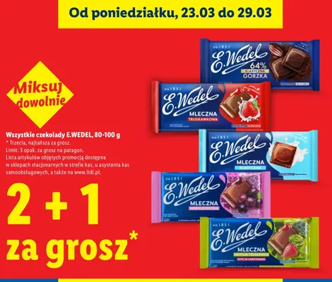 Czekolada mleczna truskawkowa promocja w Lidl