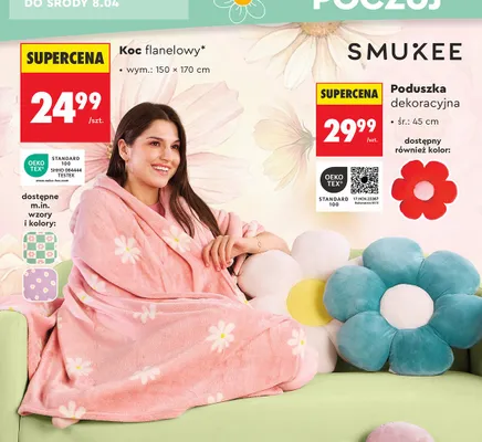 Koc flanelowy promocja w Biedronka
