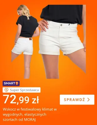 Szorty damskie elastyczne Moraj promocja w Allegro