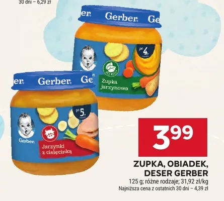 Zupka obiadek deser Gerber promocja w Stokrotka