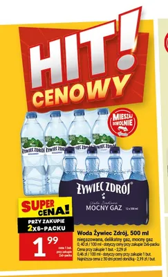Woda niegazowana Żywiec Zdrój 6-pak 500 ml promocja w Twój Market