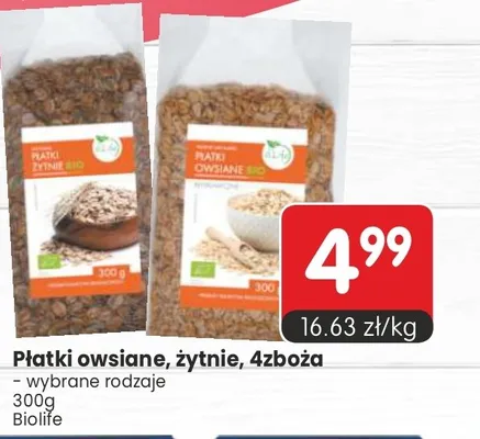 Płatki owsiane Bio Biolife promocja w Market Point