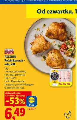 Polski kurczak uda XXL Rzeźnik promocja w Lidl