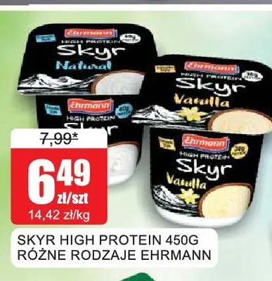 Skyr High Protein Ehrmann promocja w Bingo