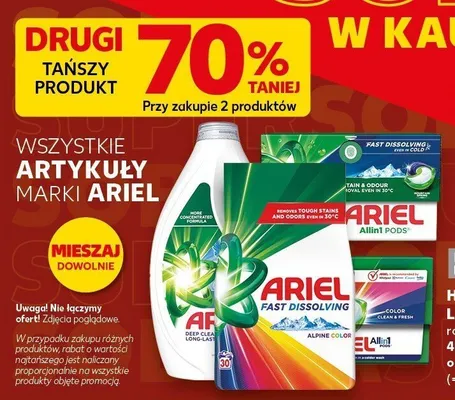 Kapsułki do prania Ariel Allin1 Pods Color Clean & Fresh promocja w Kaufland