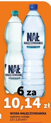 Woda mineralna delikatnie gazowana Nałęczowianka promocja w Groszek