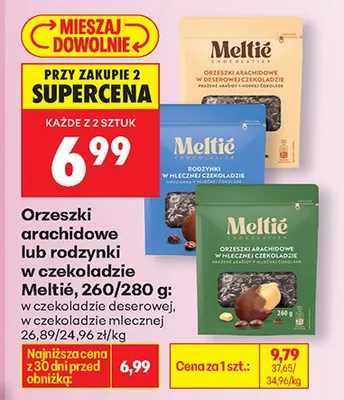 Rodzynki w czekoladzie deserowej lub mlecznej promocja w Biedronka