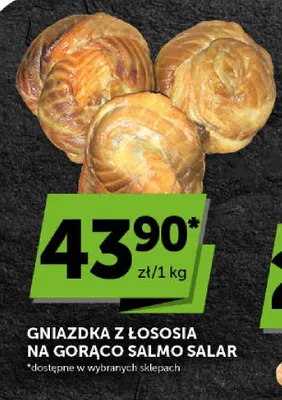 Gniazdka z łososia na gorąco Salmo Salar promocja w Groszek
