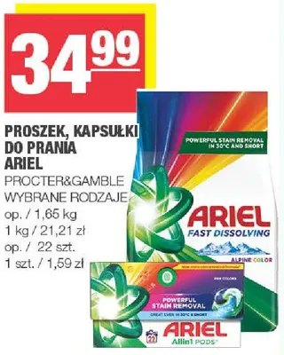 Proszek, kapsułki do prania promocja w SPAR