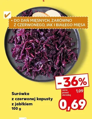 Surówka z czerwonej kapusty z jabłkiem promocja w Kaufland