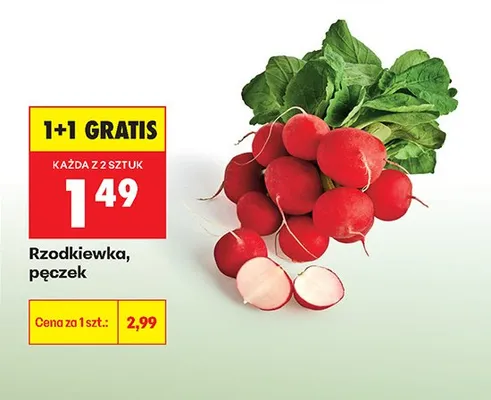 Rzodkiewka pęczek promocja w Biedronka