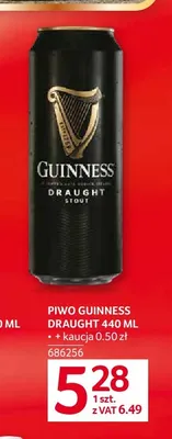 Piwo Guinness Draught promocja w Selgros