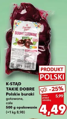 Buraki gotowane całe promocja w Kaufland
