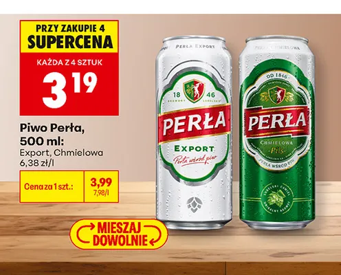 Piwo Perła Chmielowa promocja w Biedronka