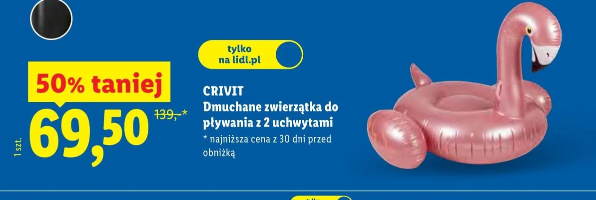 Dmuchane zwierzątko do pływania z 2 uchwytami promocja w Lidl