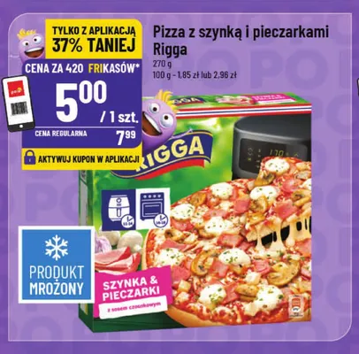 Pizza z szynką i pieczarkami Rigga promocja w POLOmarket
