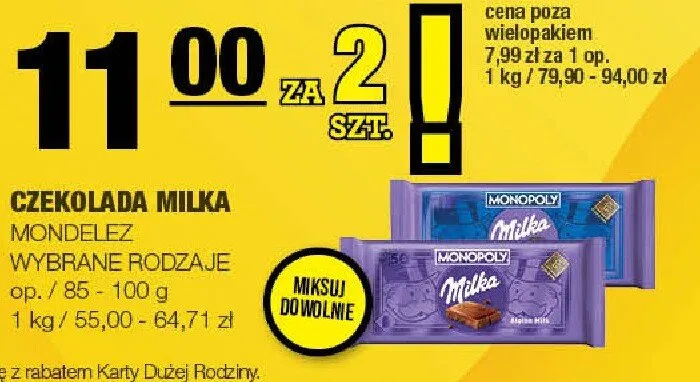 Czekolada Milka Mondelez promocja w SPAR