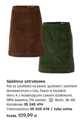 Spódnica sztuksowa promocja w Tchibo