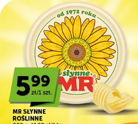 Margaryna MR Słynne Roślinne promocja w Euro Sklep