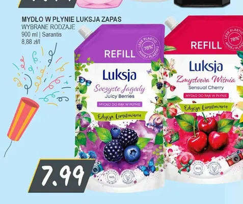 Mydło w płynie Luksja zapas promocja w Słoneczko