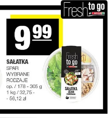 Sałatka Cezar z kurczakiem Fresh to go promocja w SPAR